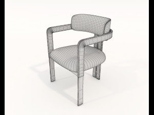 contemporary design table and chair set 16 Modelo 3D