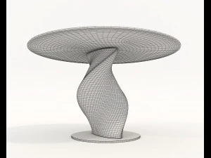 contemporary design table and chair set 16 3D Model