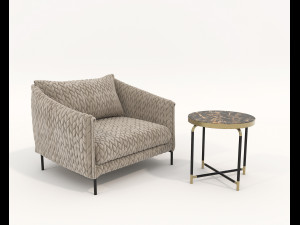 relaxing chair and coffee table 7 Modelo 3D