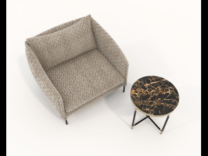 relaxing chair and coffee table 7 Model 3D