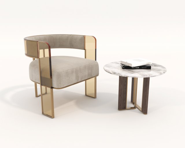 contemporary chair and coffee table 6 3D Modell .c4d .max .obj .3ds .fbx .stl .blend 