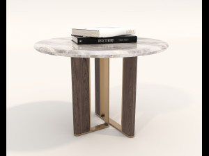 contemporary chair and coffee table 6 3D Modell