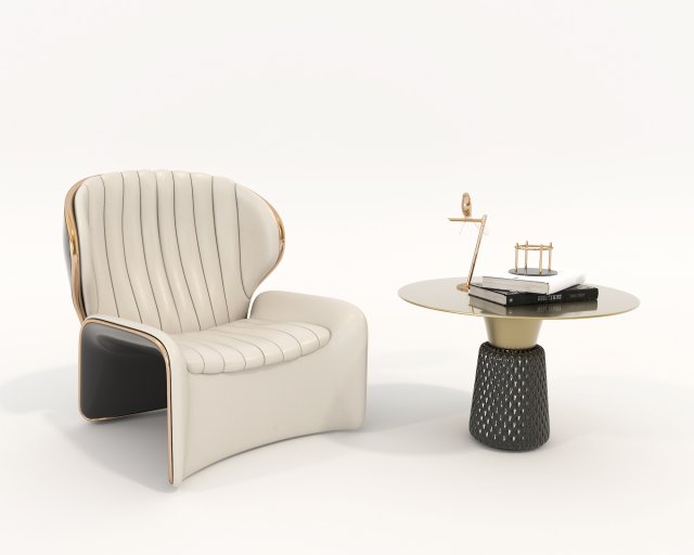 contemporary chair and coffee table 7 3D 模型 .c4d .max .obj .3ds .fbx .stl .blend