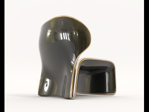 contemporary chair and coffee table 7 3D 模型