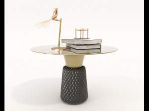 contemporary chair and coffee table 7 3D 模型
