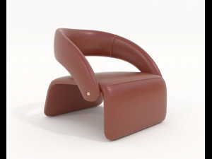 contemporary chair and coffee table 8 3D Model