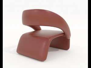 contemporary chair and coffee table 8 3D Model