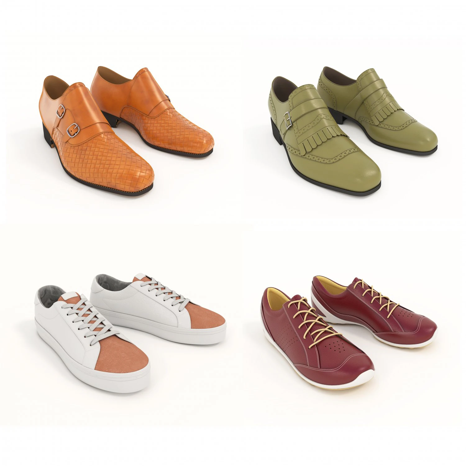 Shoes Collection 9 3D Model .c4d .max .obj .3ds .fbx .stl .blend 