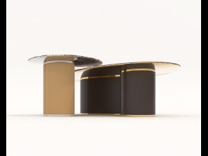 Luxury Chair and Coffee Table Modelo 3D