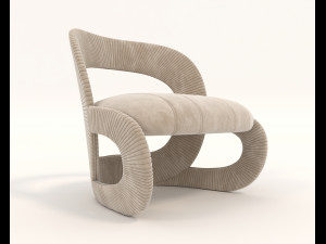 Contemporary Chair and Coffee Table 9 3D Модель