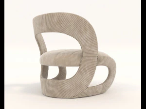 Contemporary Chair and Coffee Table 9 3D Model