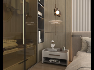 Modern Bedroom Interior Scene 6 Modello 3D