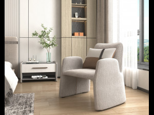 Modern Bedroom Interior Scene 6 Modello 3D
