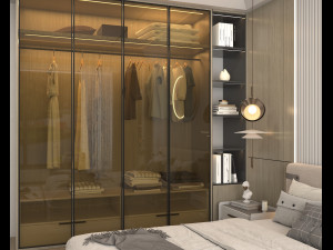 Modern Bedroom Interior Scene 6 Modello 3D