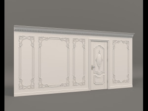 European Style Interior Wall Decoration 5 3D Model