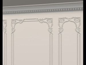 European Style Interior Wall Decoration 5 3D Модель