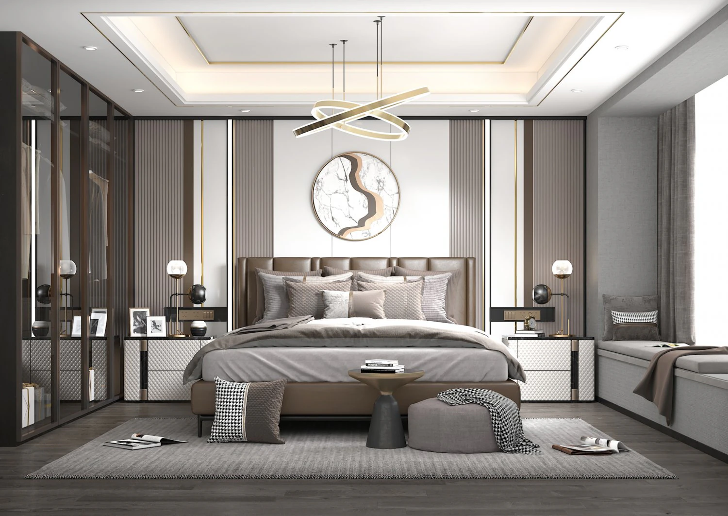 Modern Bedroom Interior Scene 7 3D Model .c4d .max .obj .3ds .fbx .stl .blend 