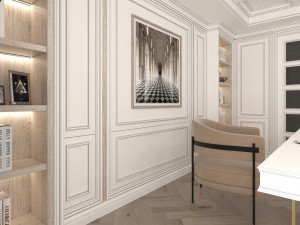Neoclassical Working Room Scene 3D Model