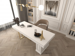 Neoclassical Working Room Scene 3D Model