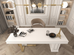 Neoclassical Working Room Scene 3D Model