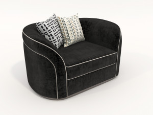 Luxury Armchair and Coffee Table 3D Модель