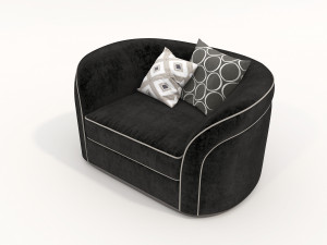 Luxury Armchair and Coffee Table 3D Модель