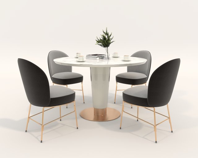 Modern Table and Chair Set 7 3D मॉडल .c4d .max .obj .3ds .fbx .stl .blend 