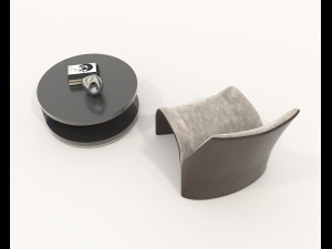 Contemporary Coffee Table and Armchair 11 Modèle 3D