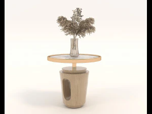 Contemporary Coffee Table and Armchair 12 3D Model