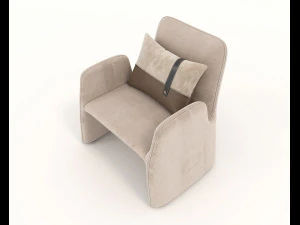 Contemporary Coffee Table and Armchair 12 3D Model