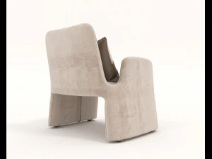 Contemporary Coffee Table and Armchair 12 3D Model