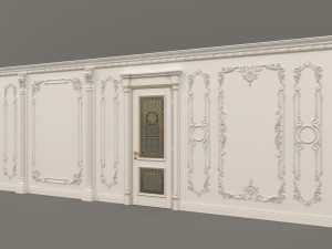 European Style Interior Wall Decoration 6 Model 3D