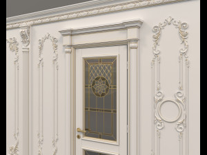 European Style Interior Wall Decoration 6 Model 3D