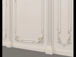 European Style Interior Wall Decoration 6 3D Model