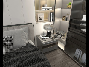 Modern Bedroom Interior Scene 8 3D Model