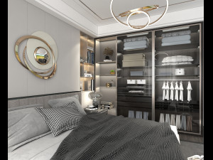 Modern Bedroom Interior Scene 8 3D Model