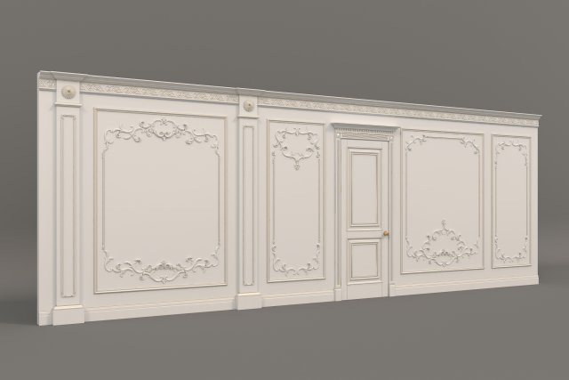 European Style Interior Wall Decoration 7 3Dモデル .c4d .max .obj .3ds .fbx .stl .blend 