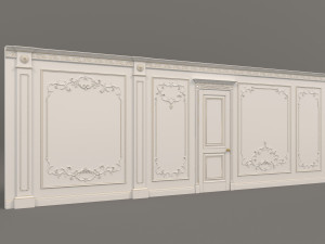 European Style Interior Wall Decoration 7 3D Model