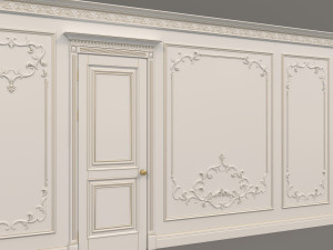European Style Interior Wall Decoration 7 3Dモデル