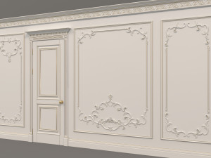 European Style Interior Wall Decoration 7 3Dモデル