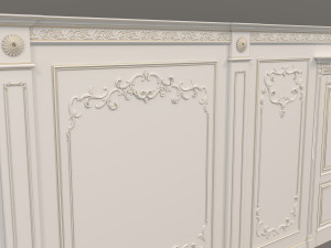 European Style Interior Wall Decoration 7 3Dモデル