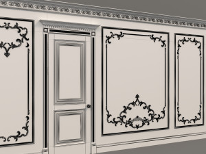 European Style Interior Wall Decoration 7 3Dモデル