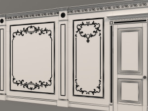 European Style Interior Wall Decoration 7 3Dモデル