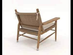 Traditional Wooden Table and Chair 3D Model