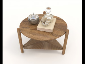Traditional Wooden Table and Chair 3D मॉडल