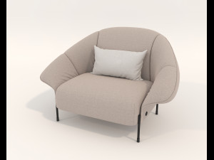 Contemporary Coffee Table and Armchair 13 Modèle 3D