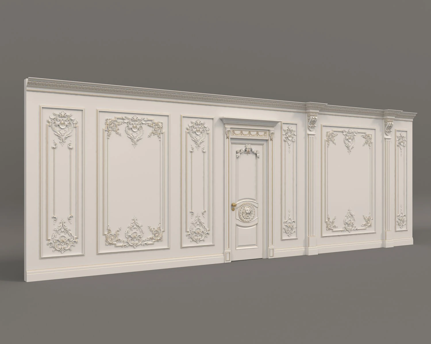 European Style Interior Wall Decoration 8 3D Model .c4d .max .obj .3ds .fbx .stl .blend 