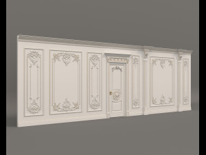 European Style Interior Wall Decoration 8 3D Model