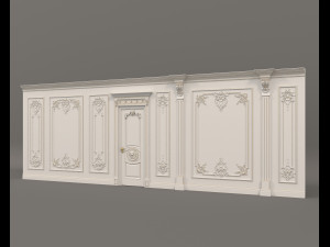 European Style Interior Wall Decoration 8 3Dモデル