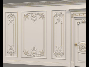 European Style Interior Wall Decoration 8 3Dモデル